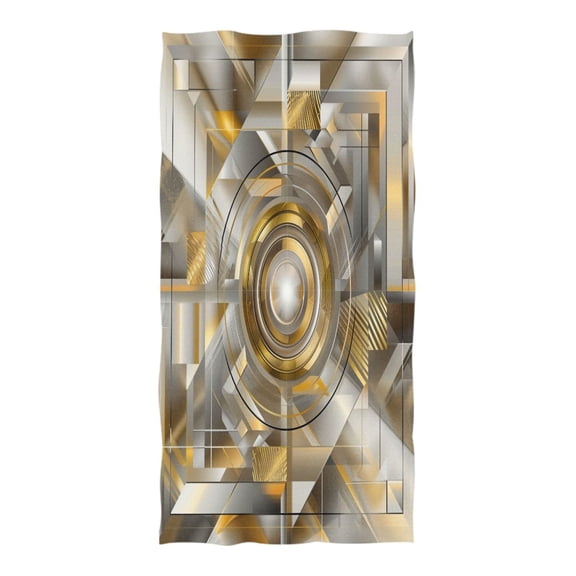 Oversized Beach Towel Extra Large Absorbent Microfiber Bath Towels Soft Quick Drying Abstract Silver Geometric 74"x37"