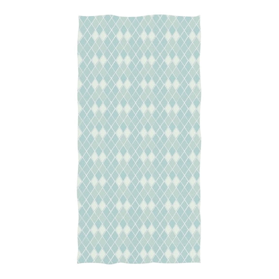 Oversized Beach Towel Extra Large Absorbent Microfiber Bath Towels Soft Quick Drying Clear Cerulean Block 74"x37"