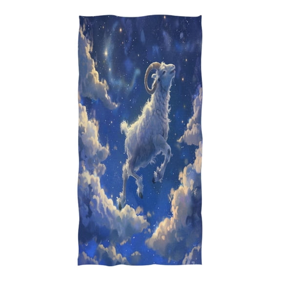 Oversized Beach Towel Extra Large Absorbent Microfiber Bath Towels Soft Quick Drying Cute Sheep in Sky 74"x37"