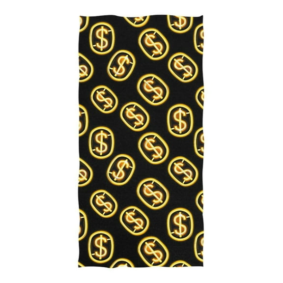 Oversized Beach Towel Extra Large Absorbent Microfiber Bath Towels Soft Quick Drying Dollar Sign 74"x37"