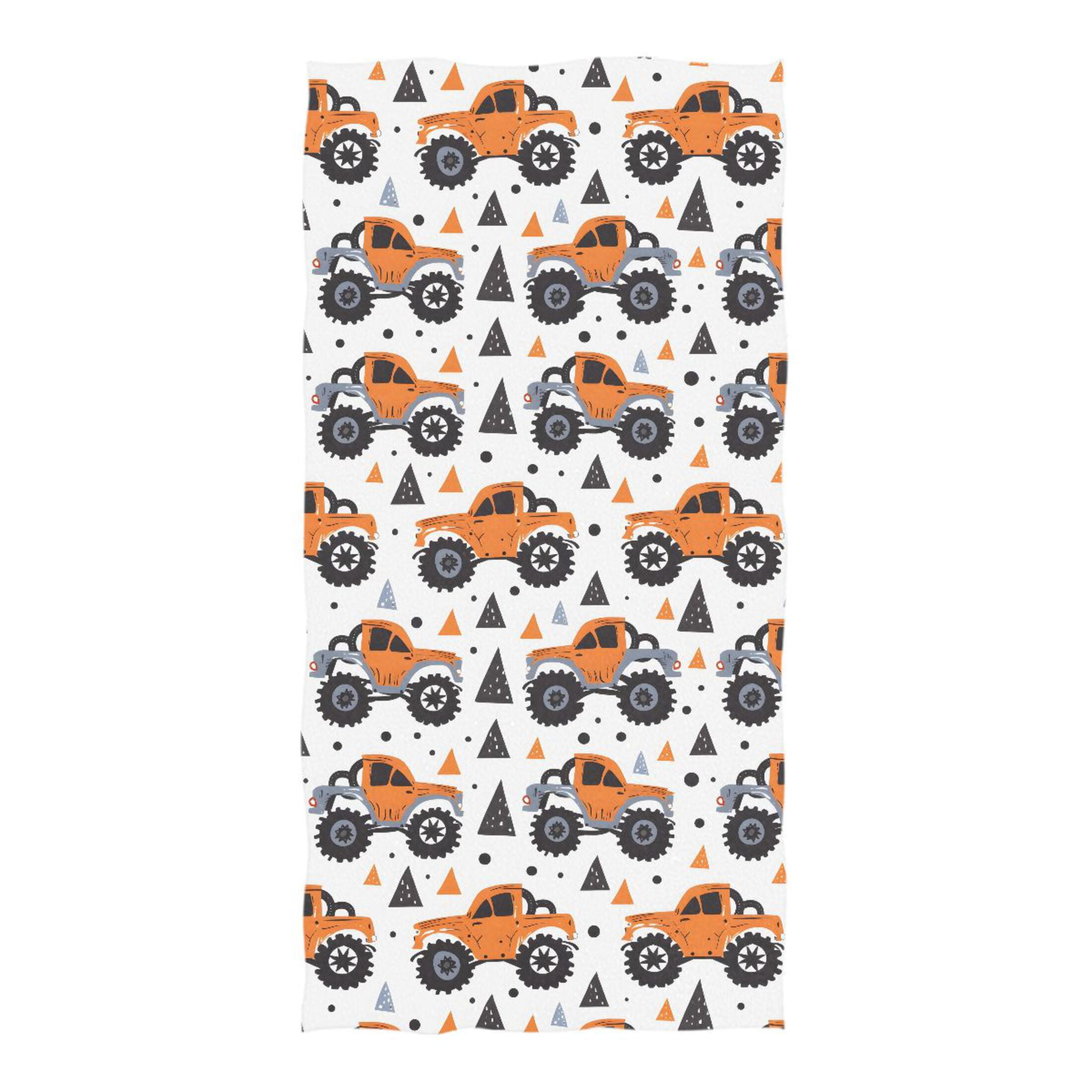 Oversized Beach Towel Extra Large Absorbent Microfiber Bath Towels Soft Quick Drying Hand Paint Monster Truck 74"x37"
