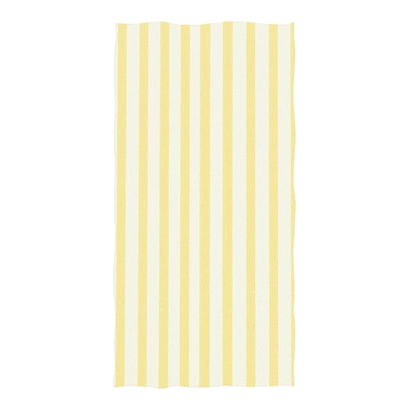Oversized Beach Towel Extra Large Absorbent Microfiber Bath Towels Soft Quick Drying Light Yellow and Off-white Striped 74"x37"