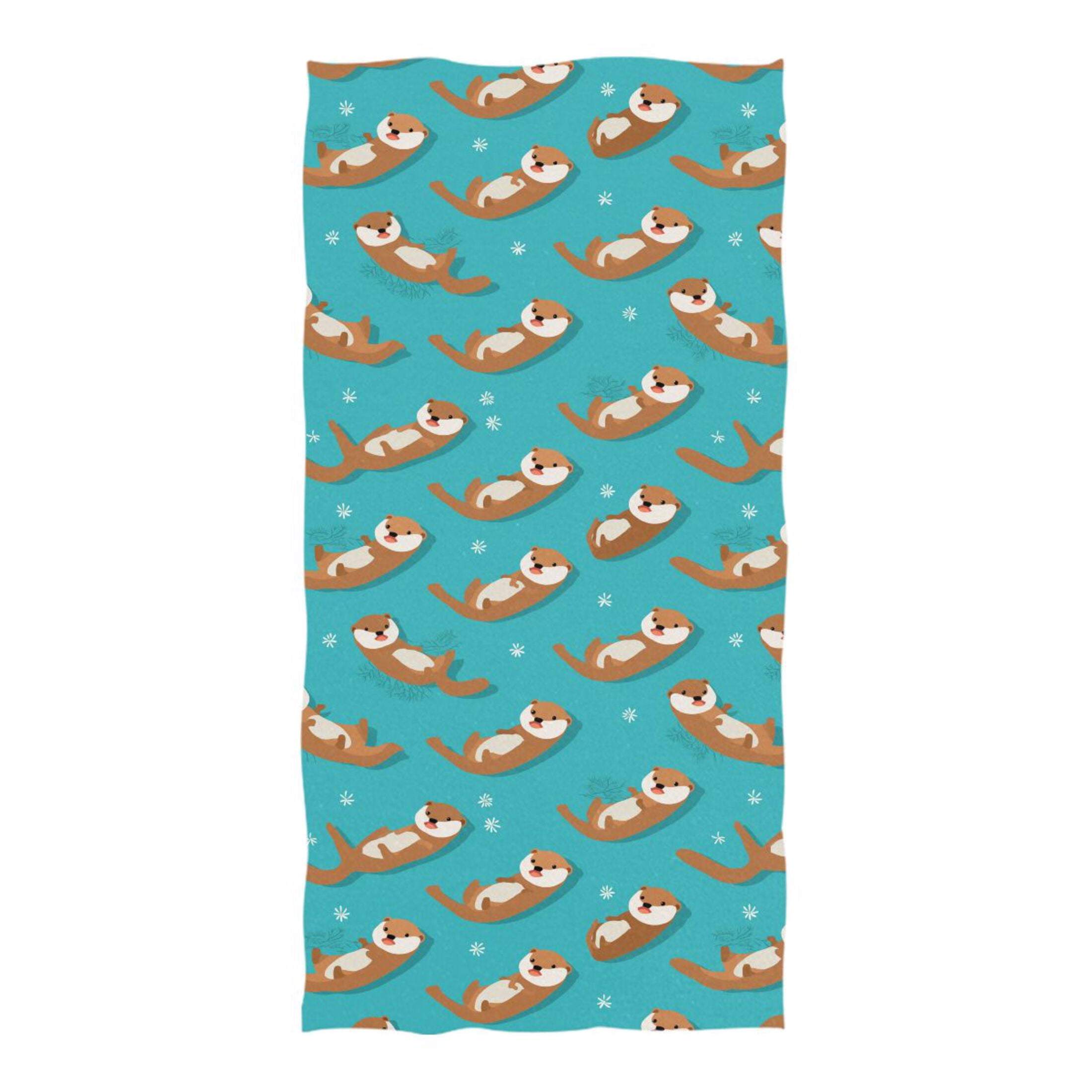 Oversized Beach Towel Extra Large Absorbent Microfiber Bath Towels Soft Quick Drying Swims Sea Otter 74"x37"