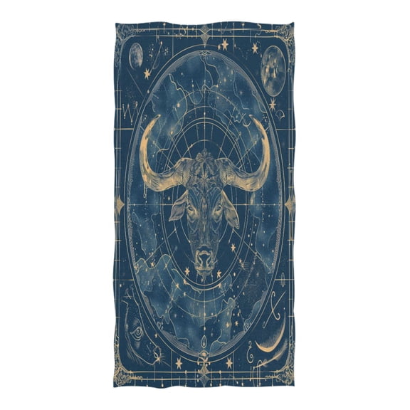 Oversized Beach Towel Extra Large Absorbent Microfiber Bath Towels Soft Quick Drying Taurus Of Zodiac 74"x37"
