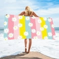 thumbnail image 1 of Oversized Beach Towel Large Absorbent Quick Dry Sand Free Lightweight Polyester Fiber for Swimming Pool Vacation Travel Yoga Camping Picnic Blanket Bath Towel with Carrying Bag, 1 of 7