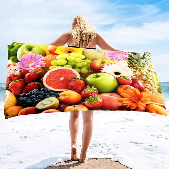 Oversized Beach Towels Absorbent Quick Drying Sand Free Dry for Adults