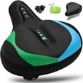 thumbnail image 1 of Oversized Bike Seat for Men & Women, Comfortable Gel Padded, Extra Wide Bicycle Seat Cushion Comfort, Replacement Saddle for Peloton, Stationary Exercise Bike, Mountain Bike, Cruiser, City Bike, 1 of 7