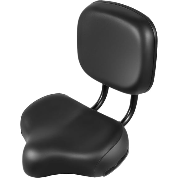 Oversized Bike Tricycle Seat with Adjustable Backrest, PU High Elastic Sponge High Carbon Steel Ergonomic Saddle, Easy Install Replacement for Exercise Bikes