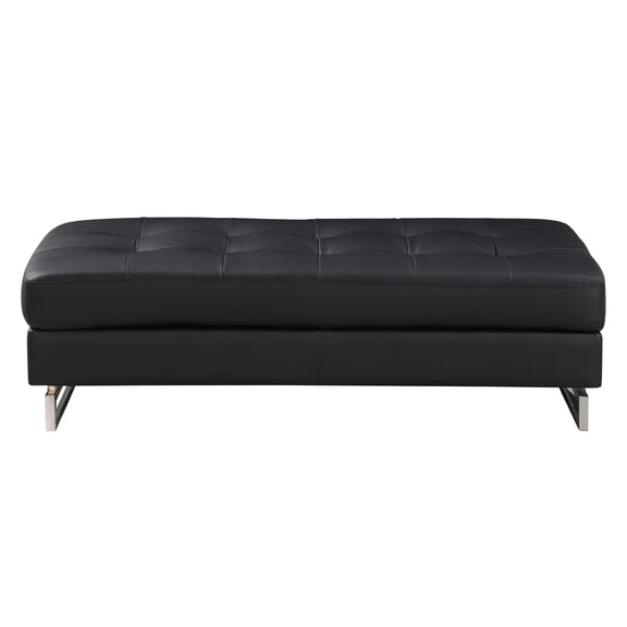 Oversized Black Leather With Solid Wood And Legs Framework Option Seat Structure