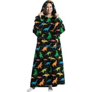 Oversized Blanket Hoodie,Adult Snuggle Fleece Wearable Blanket Fluffy Giant Hooded Sweatshirt