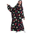 Oversized Blanket Hoodie,Adult Snuggle Fleece Wearable Blanket Fluffy