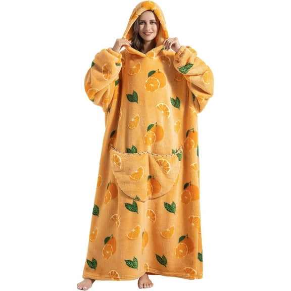 Oversized Blanket Hoodie,Adult Snuggle Fleece Wearable Blanket Fluffy Giant Hooded Sweatshirt