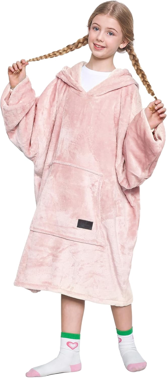 Catalonia Oversized Blanket Hoodie Sweatshirt, Fleece Pullover with Large Front Pocket, Super Soft Warm Comfortable for Teenagers Kids Youth