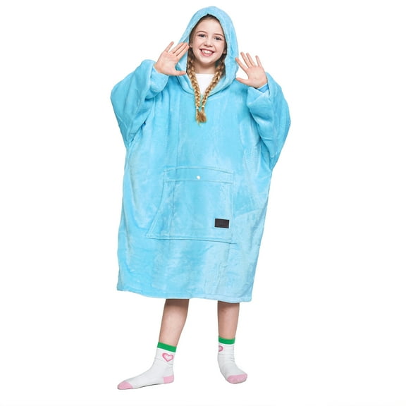 Catalonia Oversized Blanket Hoodie Sweatshirt, Fleece Pullover with Large Front Pocket, Super Soft Warm Comfortable for Teenagers Kids Youth