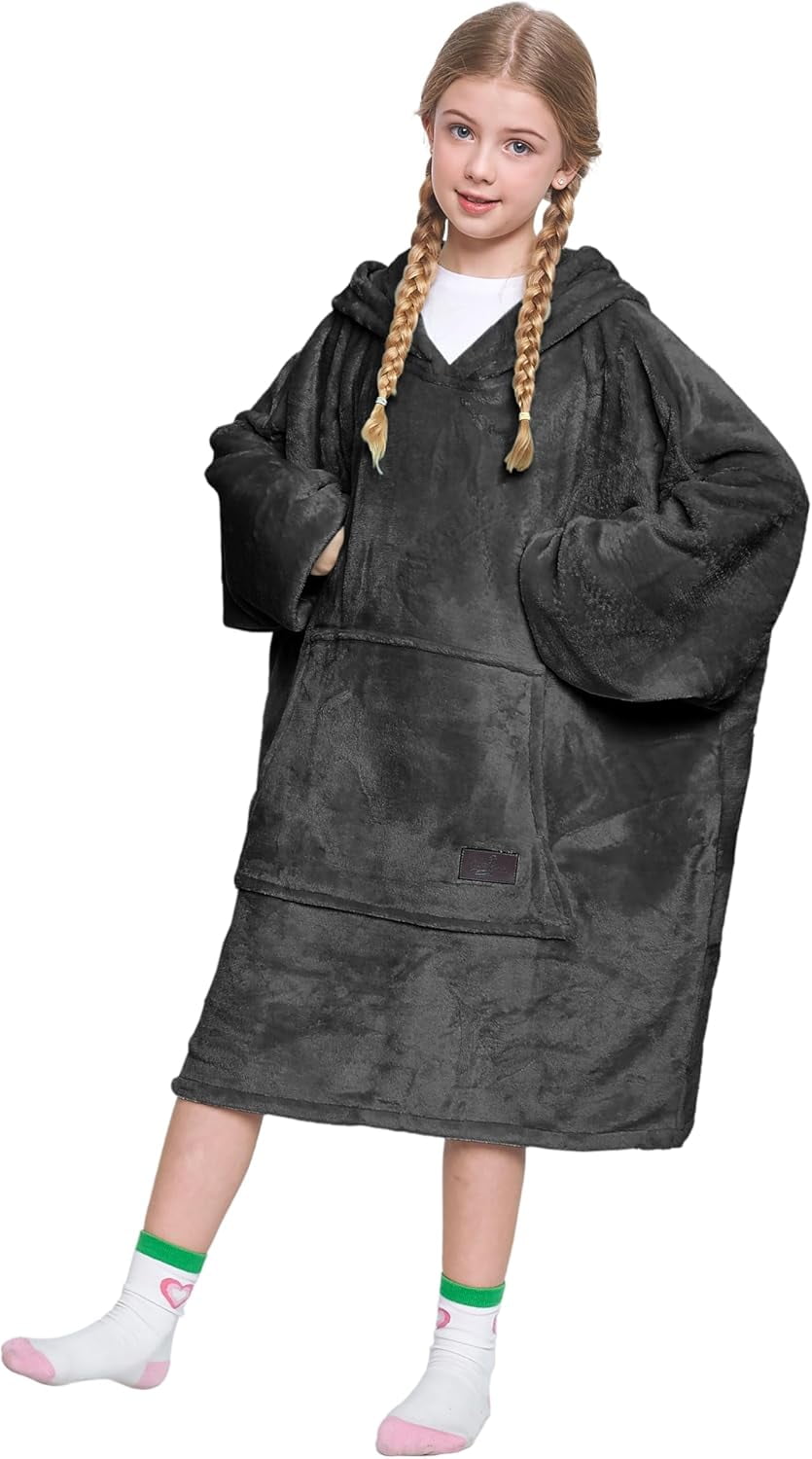 Catalonia Oversized Blanket Hoodie Sweatshirt, Fleece Pullover with Large Front Pocket, Super Soft Warm Comfortable for Teenagers Kids Youth