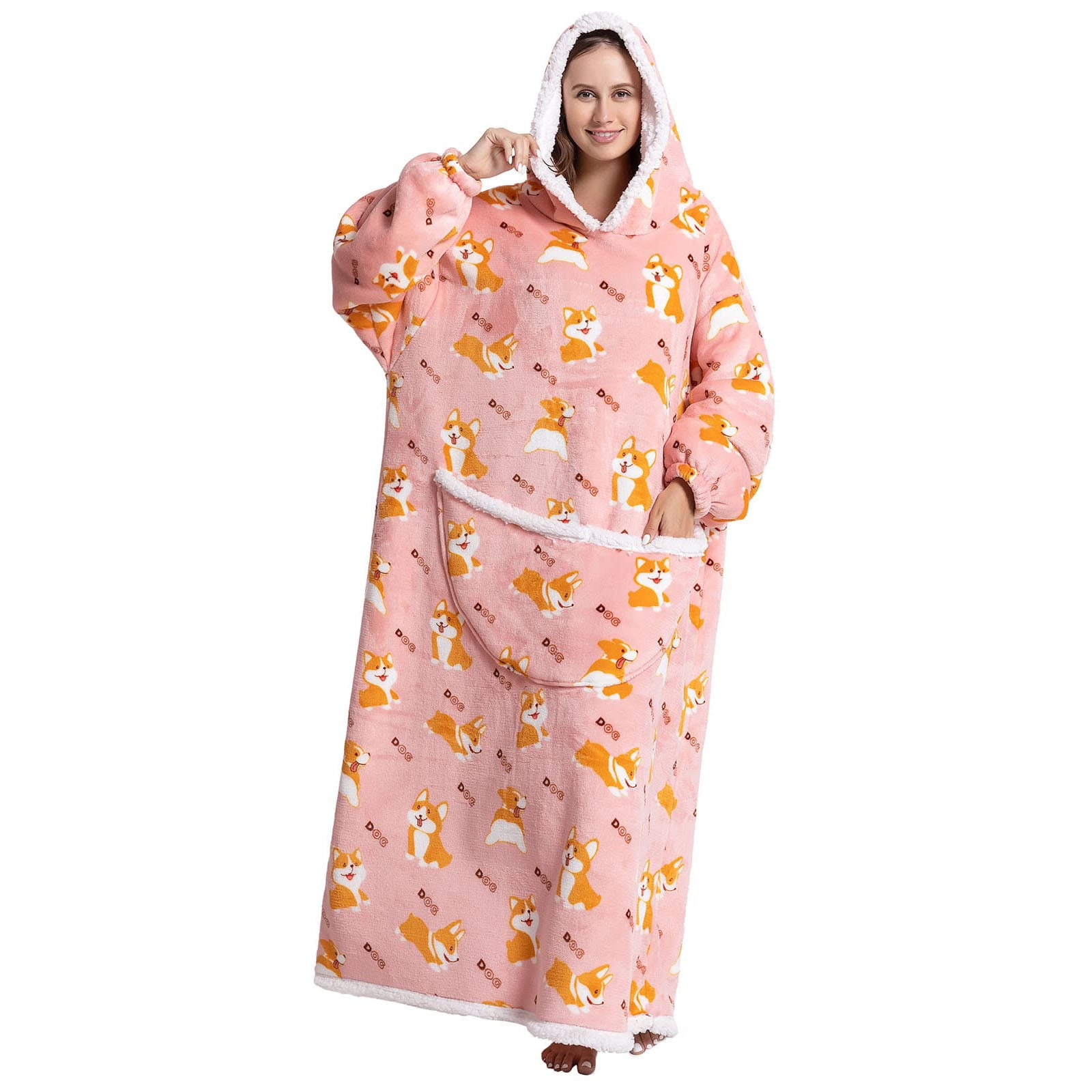 Oversized Blanket Hoodie for Adult Teens,Wearable Blanket Soft Warm