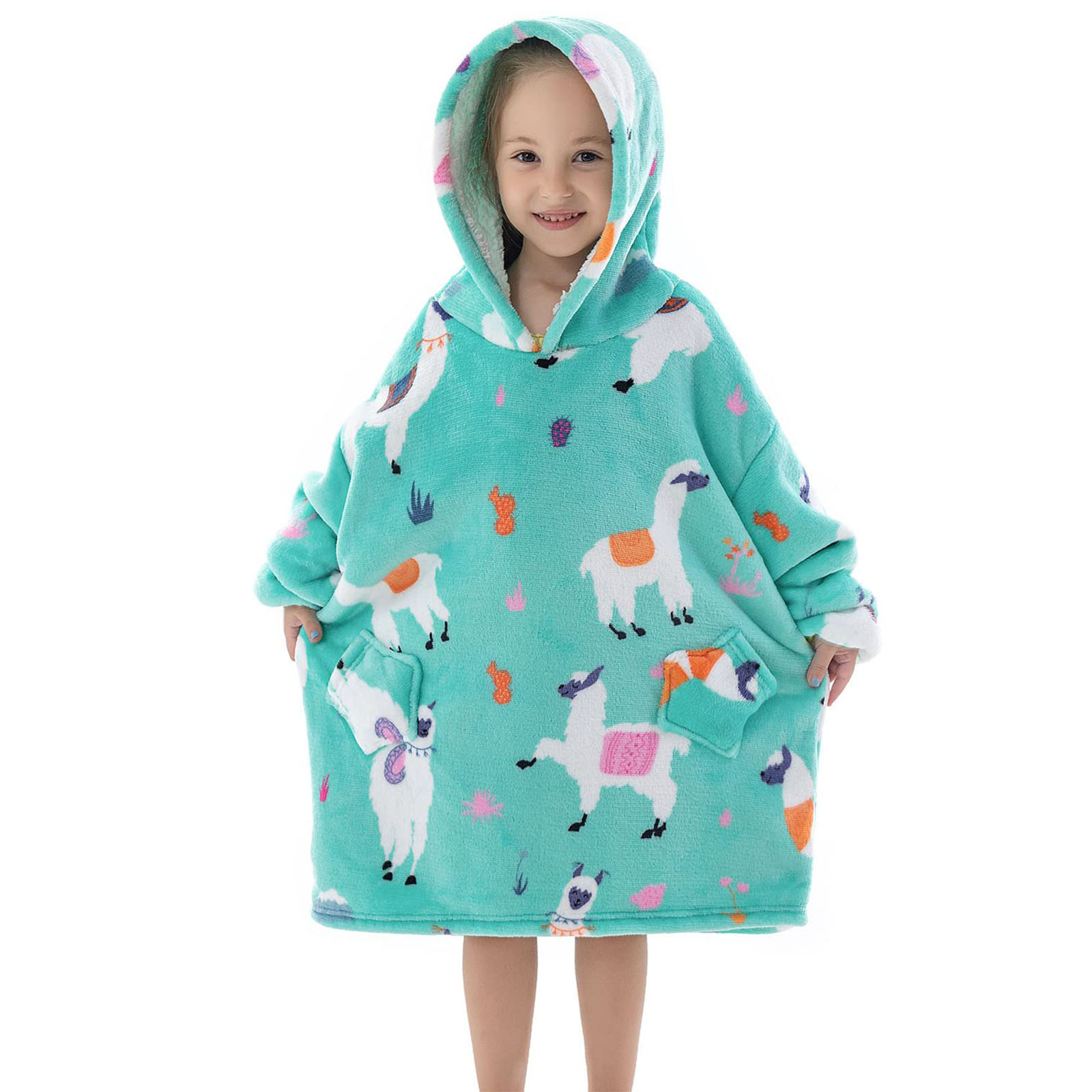Oversized Blanket Hoodie for Kids,Wearable Blanket Soft Warm Stylish