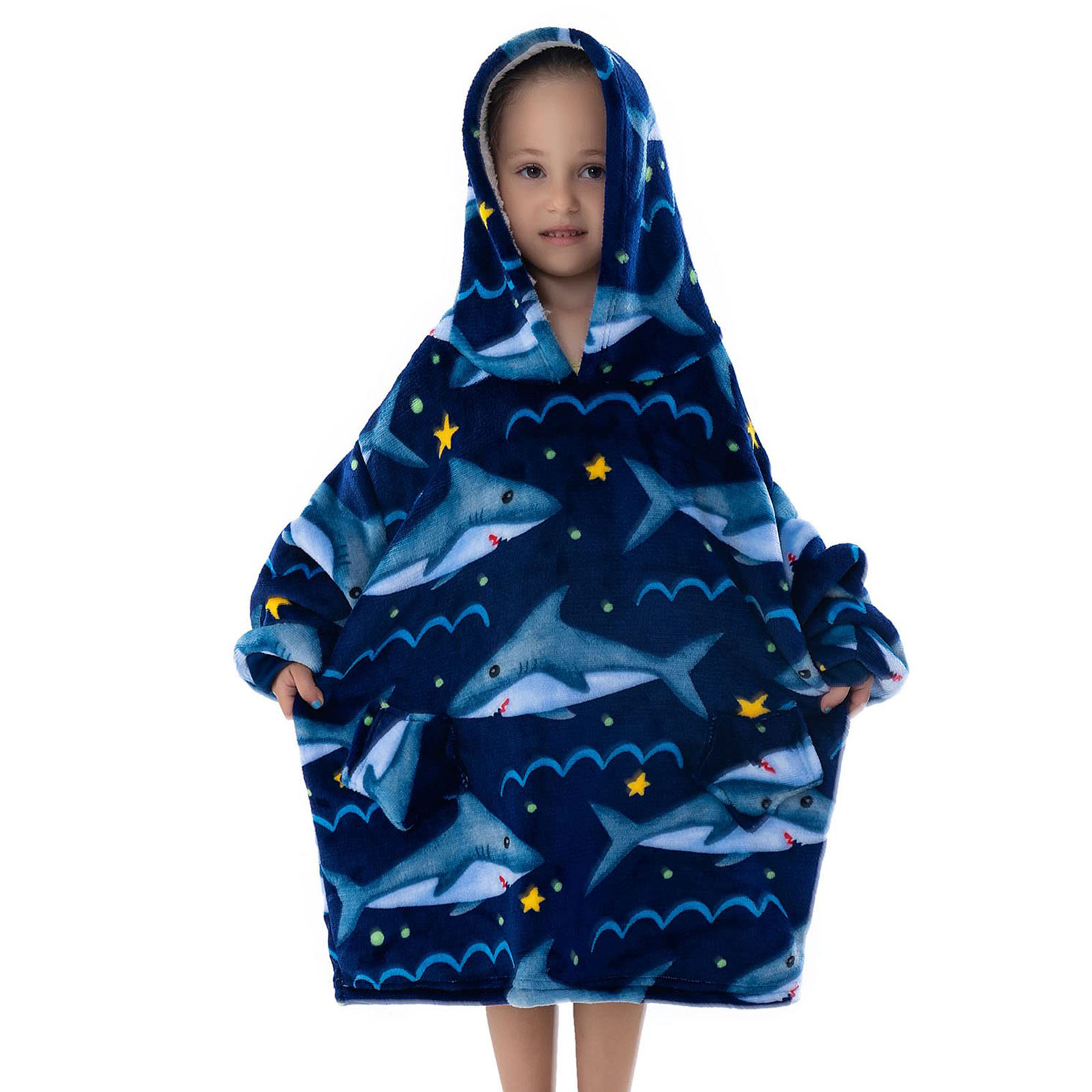 Oversized Blanket Hoodie for Kids,Wearable Blanket Soft Warm Stylish