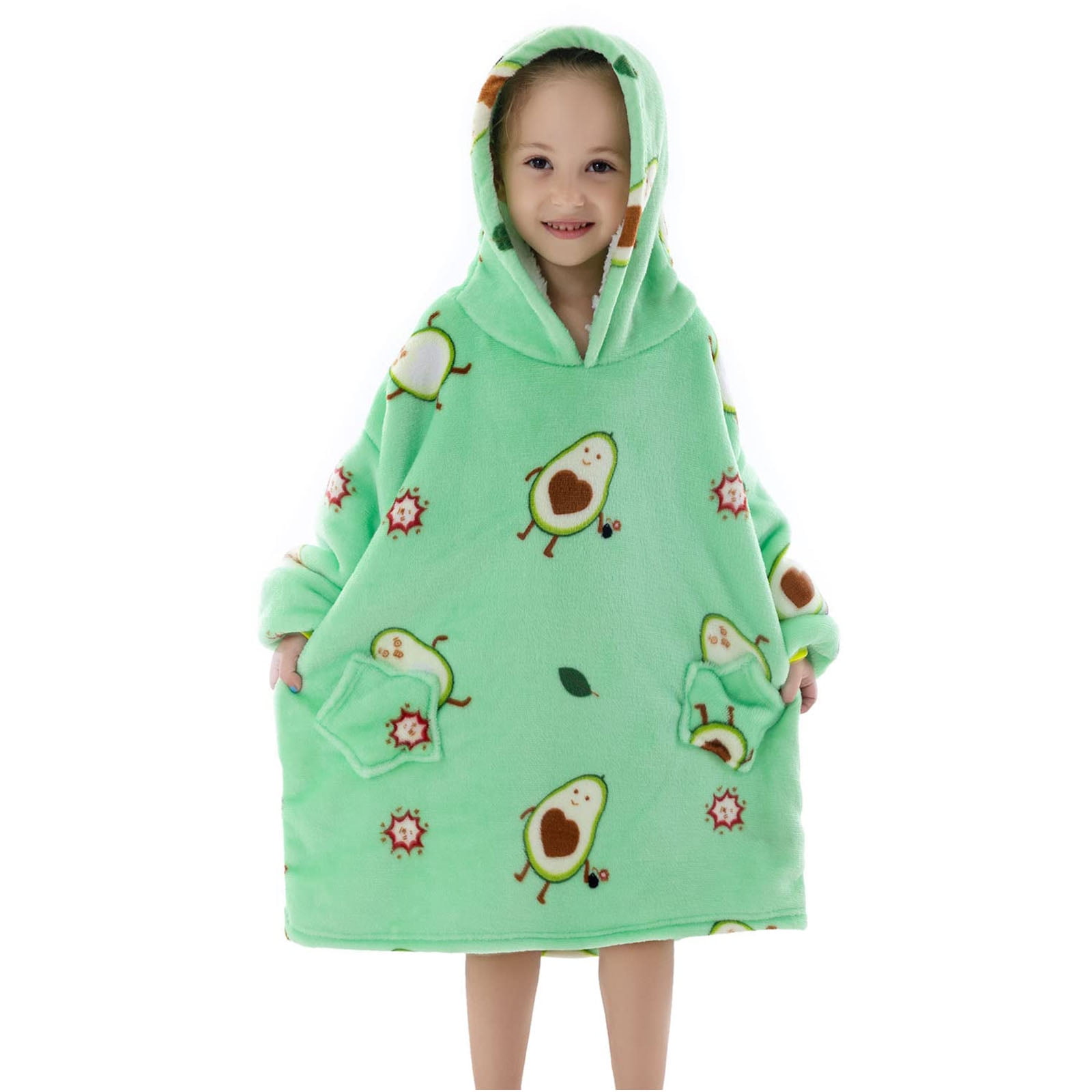 Oversized Blanket Hoodie for Kids,Wearable Blanket Soft Warm Stylish