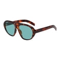 thumbnail image 1 of Oversized Blue Light Blocking Cycling Sunglasses 6.7" UV Protection Anti‑Glare Sports Eyewear Stylish Large‑Frame Flat Lens Glasses for Women Daily Outdoor Driving Green, 1 of 8