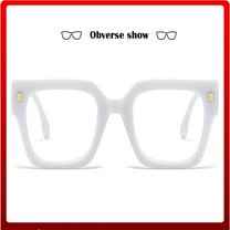 Oversized Blue Light Blocking Glasses for Men and Women Fashion Big Square Frame Eyeglasses for Computer Use Stylish Accessory