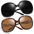 thumbnail image 1 of Oversized Butterfly Polarized Sunglasses for Women, Retro Trendy UV400 Protection Large Frame Sun Glasses with One-Piece Nose Pads for Driving Travel, Gift Ready, 1 of 6