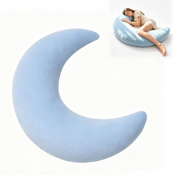 Oversized C‑Shaped Moon Body Pillow, Cooling Memory Foam Giant Support Pillow for Adults, Ideal for Side Sleepers Comfortable Night Rest