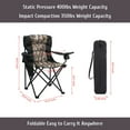 thumbnail image 1 of Oversized Camping Chair Folding Heavy Duty Quad Outdoor Large Lawn Chairs Portable Support 400 lbs Padded Thicken Oxford with Armrests, Storage Bag, Cup Holder, Carry Bag for Outside(Camo), 1 of 6