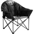 Oversized Camping Chair Padded Moon Round Saucer Chair with Cup Holder