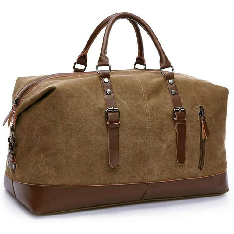 Oversized Canvas Holdall Travel Carry On Duffel Bags Plus Handbag Shoulder Bag