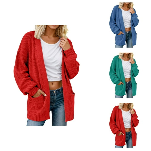 Oversized Cardigan Sweaters For Women Soft Knit Plus Size Cardigans Sweater with Pockets