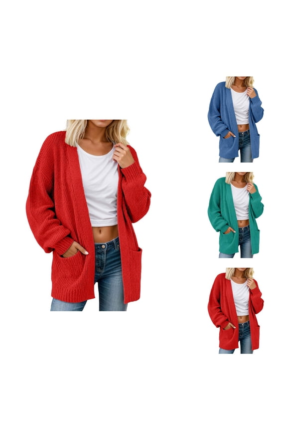 Oversized Cardigan Sweaters For Women Soft Knit Plus Size Cardigans Sweater with Pockets