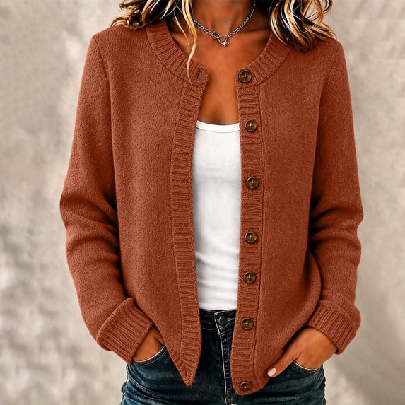 Oversized Cardigan Sweaters for Women Lightweight Knit Sweaters Button up Plus Size Cardigan Long Sleeve Tops Work Office, Daily Wear