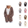 thumbnail image 1 of Oversized Cardigan Sweaters for Women Long Sleeve Drop Shoulder Open Front Knit Cardigans with Pockets Fall Winter Outerwear, 1 of 4
