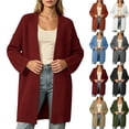 thumbnail image 1 of Oversized Cardigan Sweaters for Women Open Front Loose Knit Sweater Jacket Long Sleeved Top, 1 of 8
