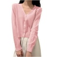 thumbnail image 1 of Oversized Cardigan with Pockets New Women's Oversized Button Cardigan Fall Open Front Lightweight Sweaters V Neck Loose Knit Outerwear Pinky One Size, 1 of 6
