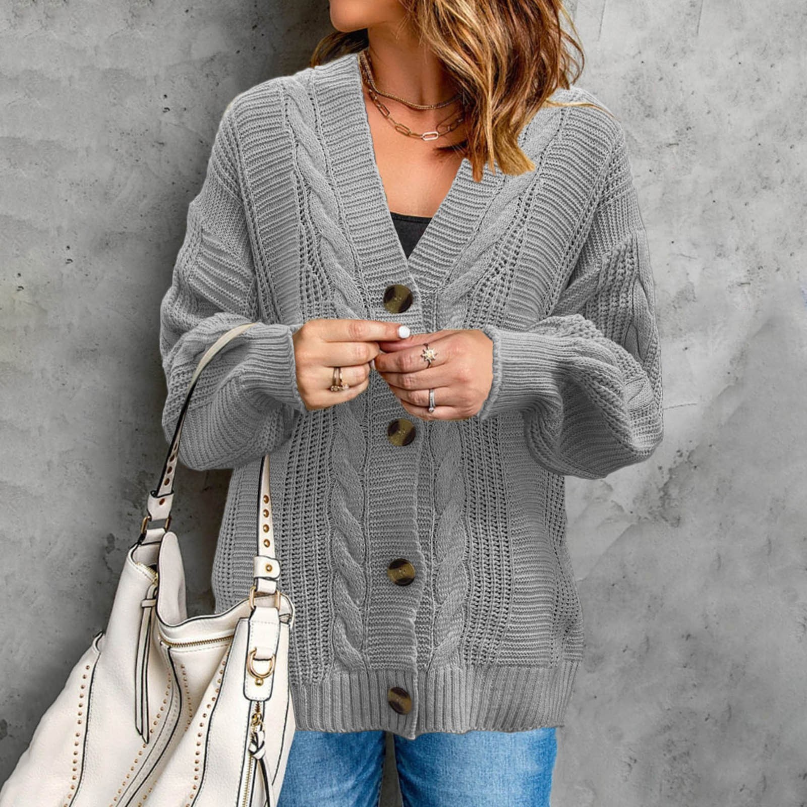 Womens chunky cotton sweaters shop