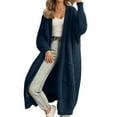 thumbnail image 1 of Oversized Cardigans for Women Lightweight Open Front Duster Knit Fashion Sweater Coats Trendy Cardigans with Pocket Fall 2025 Fashion for Women (Navy, L), 1 of 4