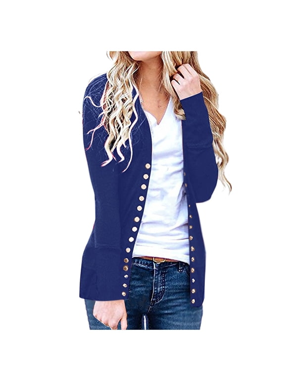 Oversized Cardigans Women Long Sleeve Open Front Button Down Basic Soft Outwear Lightweight Cardigans