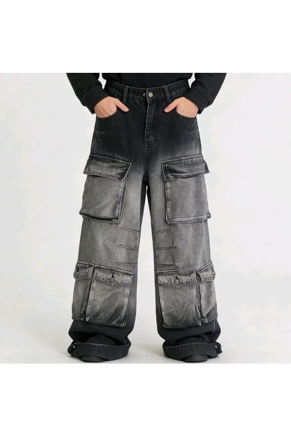 Oversized Cargo Pants with Multiple Pockets