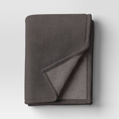 Oversized Casual Chenille Throw with Faux Shearling Reverse - Lightweight, 50x70", Machine Washable