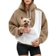 thumbnail image 1 of Oversized Cat Dog Pouch Hoodie for Women Large Pocket Pet Carrier Animal Holder Sweatshirts Pullover Long Sleeve Comfy Tops, 1 of 6