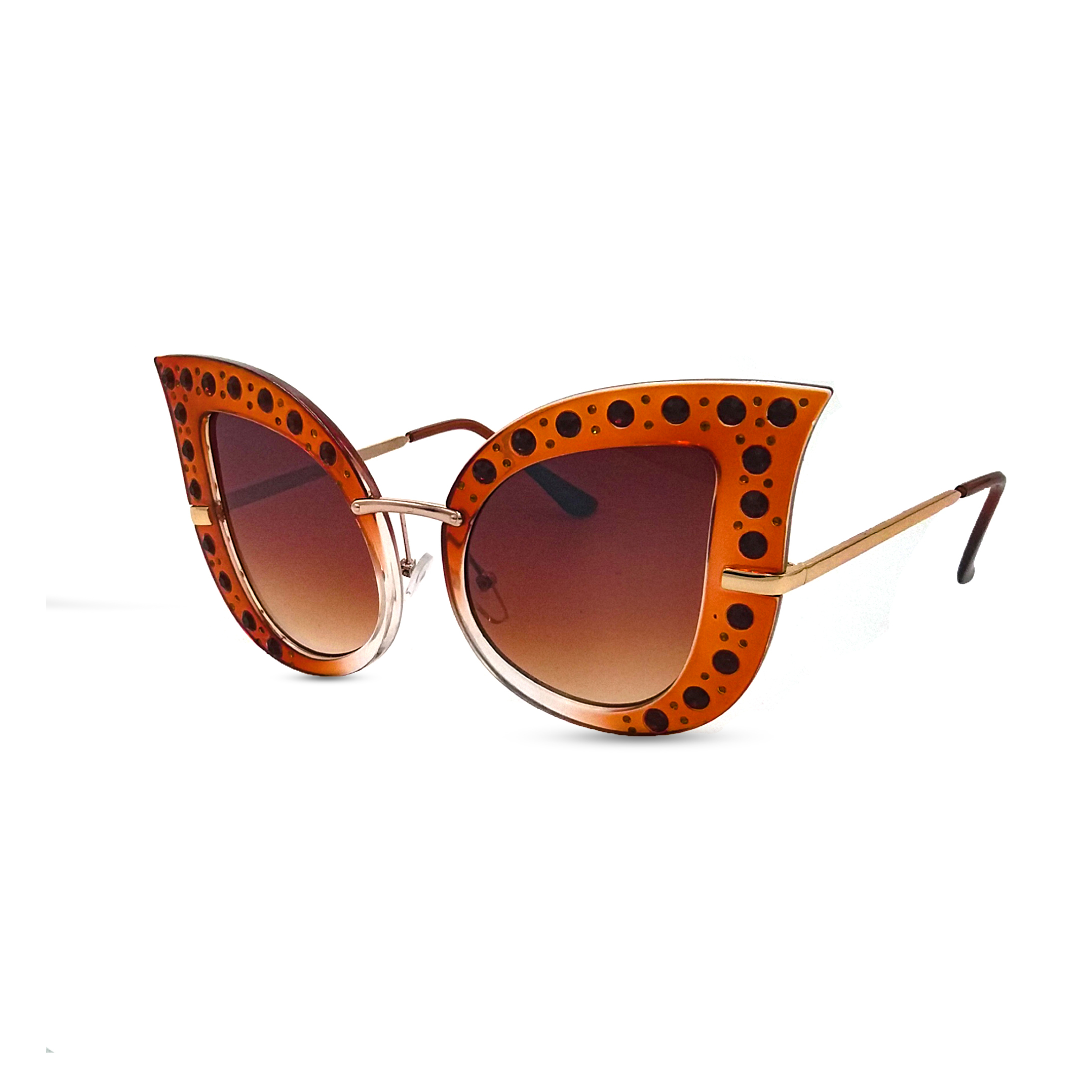 Oversized Cat Eye Rhinestone Sunglasses EA1356A