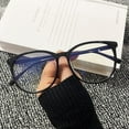 thumbnail image 1 of Oversized Cat Eye Round Frame Blue Light Blocking Glasses|Womens Mens Black Anti Blue Light Computer Glasses, 1 of 2