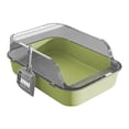 thumbnail image 1 of Oversized Cat Litter Pan with High Fence, Semi Closed Thickened Litter Box, Splashproof Pet Supplies, 14.76x11.22x6 inch, 1 of 6