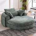 thumbnail image 1 of Oversized Chaise Lounge Chair Indoor, Deep Seat Chenille Sleeping Couch, Cloudlike Reading Chair for Living Room, Bedroom, Reading Room, 1 of 5