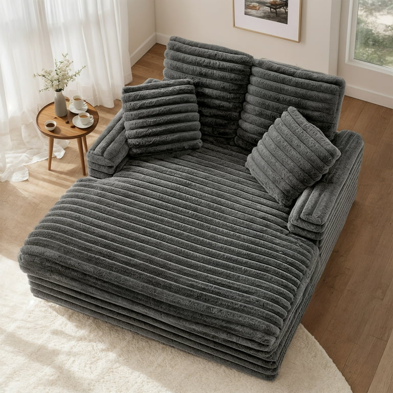 Oversized Chaise Lounge Chair Indoor, Upholstered Sofa Bed with
