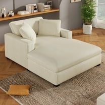Oversized Chaise Lounger - Classic Lounge Chair for Ultimate Comfort, Soft Corduroy Fabric, for Living Room & Napping