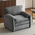 thumbnail image 1 of Oversized Chenille Armchair, 38" Upholstered Accent Chair with Thick Comfort Cushions and High Back for Living Room, Bedroom, Office,Gray, 1 of 11