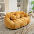 Oversized Chenille Bean Bag Chair Couch, Big Loveseat Bean Bag Bed for